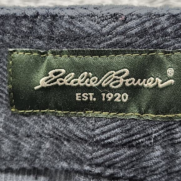 Vintage Eddie Bauer Pants Womens 8 Gray Stretch Corduroy Mid Rise Bootcut Grunge - Picture 5 of 14